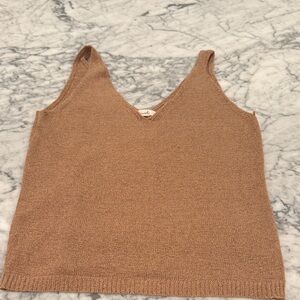 Women's Tan Knit Tank Top